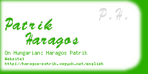 patrik haragos business card